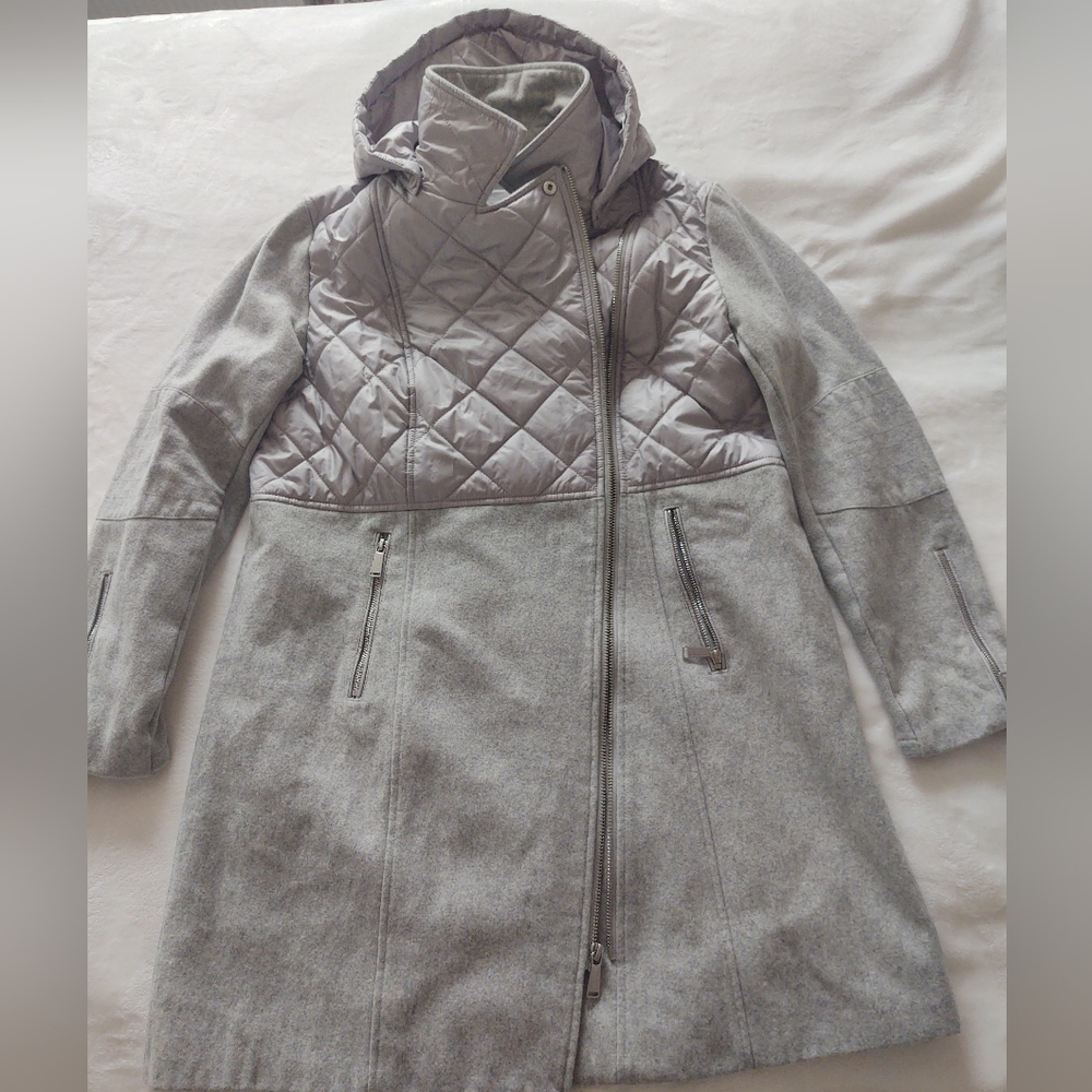 Bcbgeneration Women's Gray Quilted Long Asymmetri… - image 3